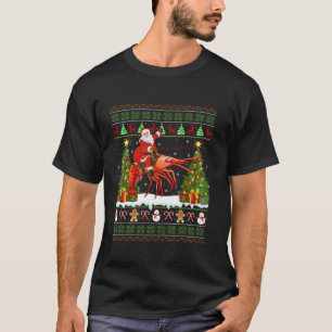 Camiseta Xmas Sweater Papais noeis Feios Andando Shrimp Nat