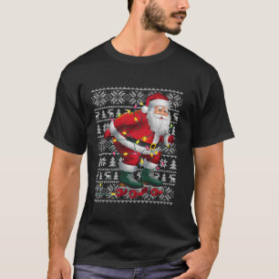 Camiseta Xmas Sweater Style Febre Papais noeis Roller Skati