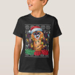 Camiseta Xmas Sweater Style Ugly Santa Hat Tarsier Christma<br><div class="desc">Estilo de Sweater Feio de Natal Feio Tarsier Natal</div>