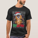 Camiseta Xmas Sweater Style Ugly Santa Hat Tarsier Christma<br><div class="desc">Estilo de Sweater Feio de Natal Feio Tarsier Natal</div>