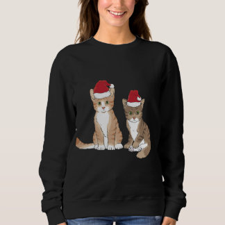 Camiseta Xmas Tabby Kitten Red Santa Hat Meow Christma Boni