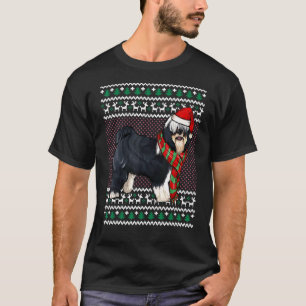Camiseta Xmas Tibetan Terrier Dog Santa Hat Ugly Natal