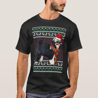 Camiseta Xmas Tibetan Terrier Dog Santa Hat Ugly Natal