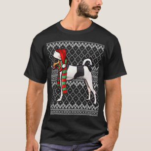 Camiseta Xmas Toy Fox Terrier Santa Claus Hat Ugly Christma