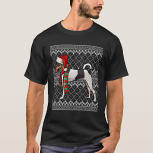 Camiseta Xmas Toy Fox Terrier Santa Claus Hat Ugly Christma