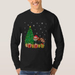 Camiseta Xmas Tree Lighting Santa Hat Honey Badger Christma<br><div class="desc">Xmas Tree Lighting Santa Hat Mel Natal</div>