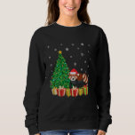 Camiseta Xmas Tree Lighting Santa Hat Honey Badger Christma<br><div class="desc">Xmas Tree Lighting Santa Hat Mel Natal</div>
