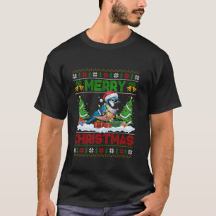 Camiseta Xmas Tree Lighting Ugly Santa Hat Blue Jay Ch