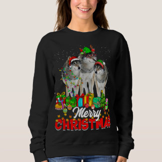 Camiseta Xmas Tree Luz Natal Pajama Wolf Banks Lov