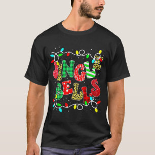 Camiseta Xmas Vermelho Xadrez Sininhos Natal Família