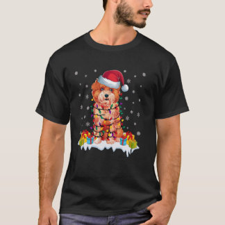 Camiseta Xmas Zuchon Dog Vestindo Papai Noel no Natal