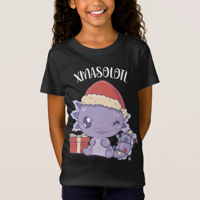 Camiseta Xmasolotl - Fato Axolotl (Frente)