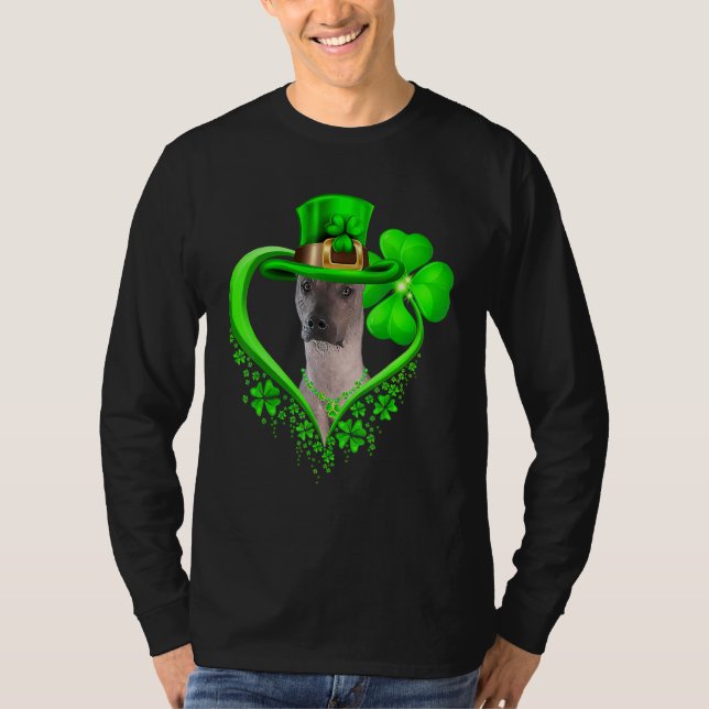 Camiseta Xoloitzcuintli Dog St Patricks Day Lover Irish Sha (Frente)