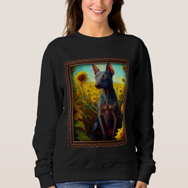Camiseta Xoloitzcuintli Xolo Painting Sunflower Flower Mom  (Frente)
