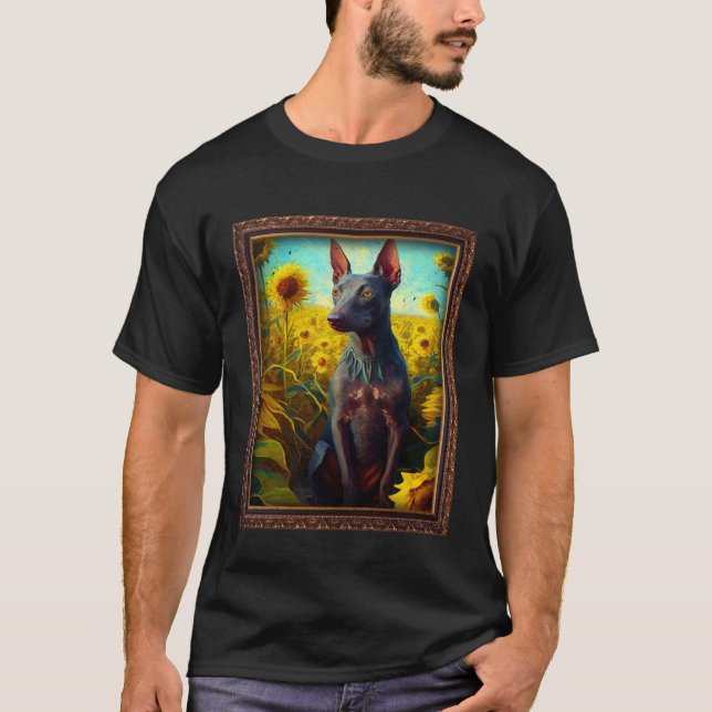 Camiseta Xoloitzcuintli Xolo Painting Sunflower Flower Mom  (Frente)