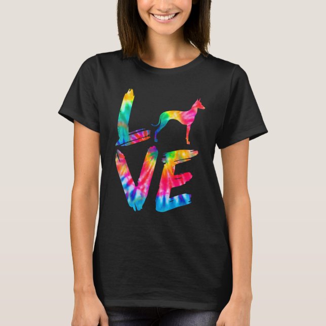 Camiseta Xoloitzcuintli Xolo Tie Dye Cachorro Pai (Frente)