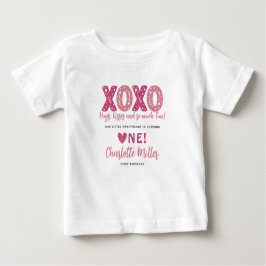 Camiseta XOXO Abraços e Beijos de Aniversário do Dia dos Na