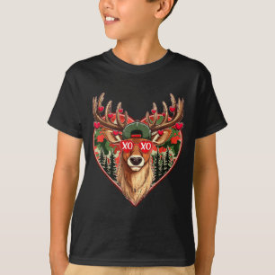 Camiseta Xoxo dia dos namorados camo veado retrô caça