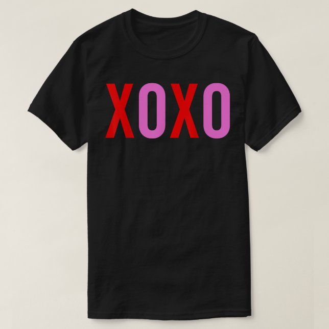 Camiseta XOXO Dia dos Namorados Homens Mulheres Fofo Dia do (Frente do Design)