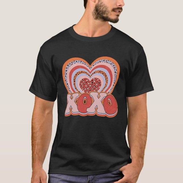 Camiseta XOXO Heart Hugs and Kisses Dia de os namorados Gro (Frente)