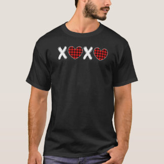 Camiseta XOXO Hearts Buffalo Plaid Valentine's Day Matching