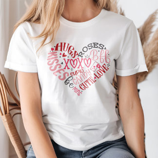 Camiseta XOXO Hearts Love & Kisses Dia de os namorados