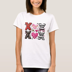 Camiseta XOXO Hearts Trendy Love & Hugs Design