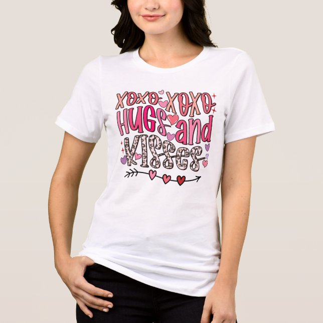 Camiseta XOXO Hugs and Kisses Valentine's Day (Frente)