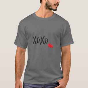 Camiseta XoXo-Hugs-Kisses-Red-Lábios Legal