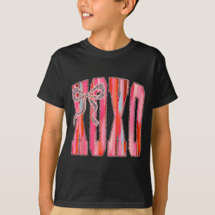 Camiseta Xoxo Laço de Leopardo Divertido Dia dos Namorados