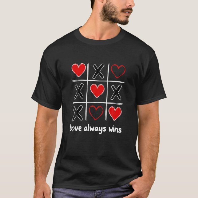 Camiseta XOXO Tic Tac Toa Dia de os namorados Homens Engraç (Frente)