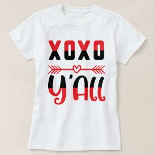 Camiseta XOXO Y'all Dia de os namorados Women's