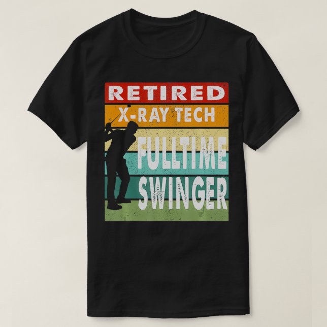 Camiseta XRay Tech em tempo integral Swinger Golf Gif (Frente do Design)