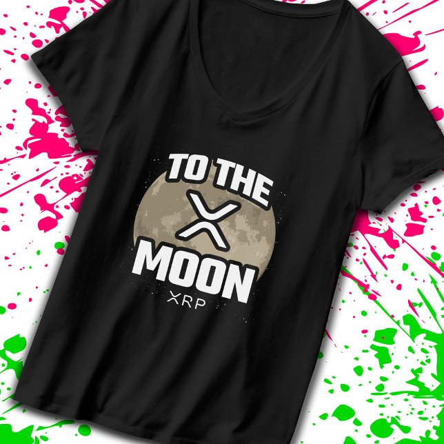 Camiseta XRP De Memória Criptográfica Para A Cotação Crypto (Show your passion & join the lunar revolution with our cool XRP To The Moon t-shirt! -Teemixer)