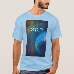 Camiseta xrp, ondinha, tshirt do azul da arte