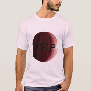 Camiseta xrp, ondinha, tshirt vermelho do logotipo da lua