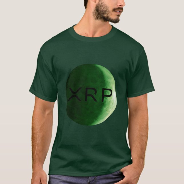 Camiseta XRP, tshirt verde escuro da lua da ondinha (Frente)