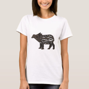 Camiseta XX- desenhos animados engraçados do Tapir
