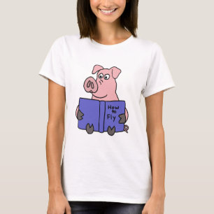 Camiseta XX- leitura do porco como ao livro de mosca