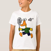 XX- pato que joga desenhos animados do Badminton