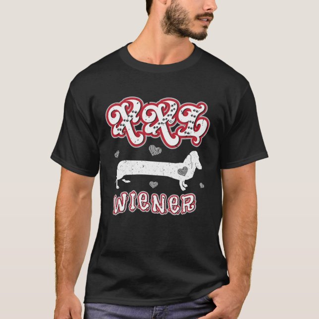 Camiseta XXL Wiener  Roxie Dog Dachshund Humor (Frente)