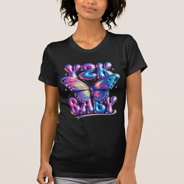 Camiseta Y2K Baby Chrome Butterfly (Frente)