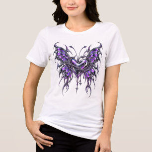 Camiseta Y2K Cyber Chrome Heart Estética Grunge