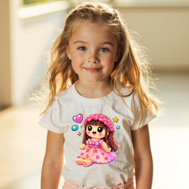 Camiseta Y2K Kawaii Doll Sticker Style – Cute Girls Toy Pop (Criador carregado)