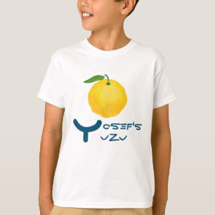 Camiseta Y inicial para seu nome inicial e Fruta Yuzu