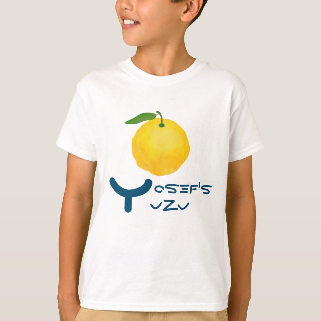 Camiseta Y inicial para seu nome inicial e Fruta Yuzu (Frente)