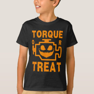 Camiseta Y Sinal De Motor Pumpkin Face Torque Ou Tratar Hal