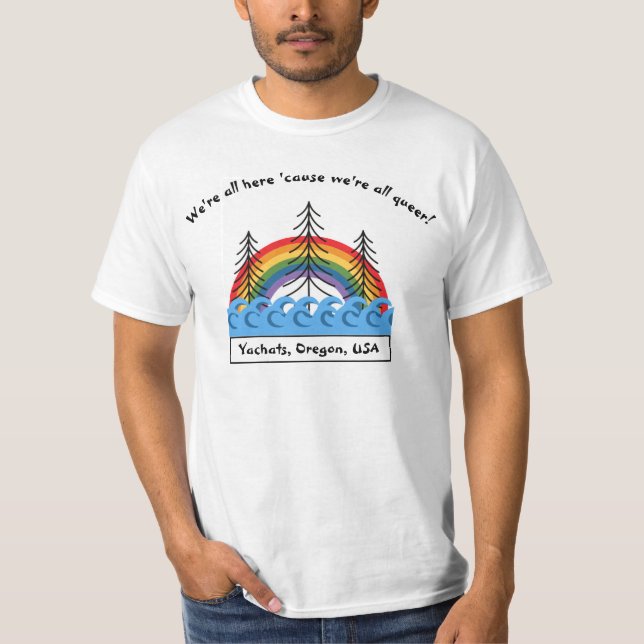 Camiseta Yachats Somos Todos Queer (Frente)