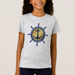 Camiseta Yacht clube de iate de Âncora Náutica Azul Nome da