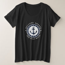 Yacht clube de iate de Âncora Náutica Azul nome da